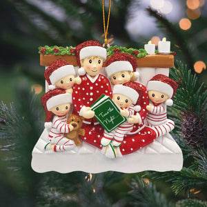 Story Time Family Ornament - Personalized Handwritten Christmas Ornament