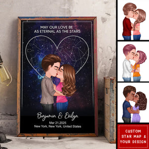 May Our Love Be As Eternal As The Stars - Custom Star Map Personalized Poster