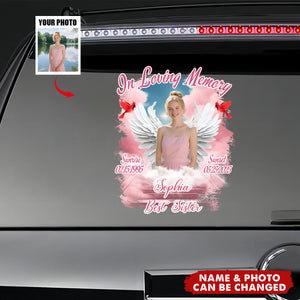 Custom Upload Photo In Loving Memory Car Sticker