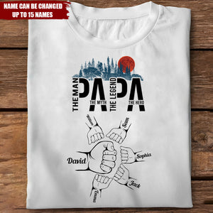 Papa The Man The Myth The Legend The Hero - Personalized Shirt