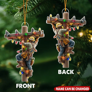Keeping the Lights On - Personalized Lineman Ornament