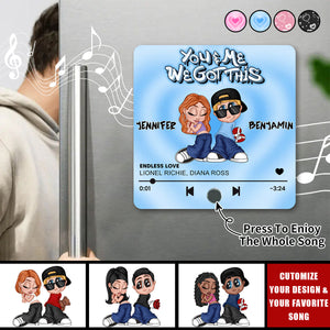 Y2K Couple - Personalized Music Fridge Magnet, Gift For Couple, Boyfriend, Girlfriend, Husband, Wife