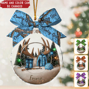 Cuntry Girl - Personalized Christmas Acrylic Ornament