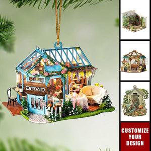 Personalized Garden House Christmas Ornament, Garden House Christmas, Garden House Ornament, Christmas Gift For Farmer, Tree Hanging Decor