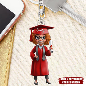 Graduation Girls - Personalized Acrylic Keychain - Graduation Gift For She