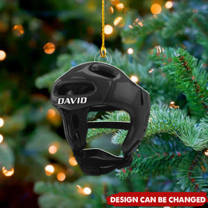 Custom Wrestling Helmet Christmas Ornament, Wrestler Gift, Wrestling Keepsake