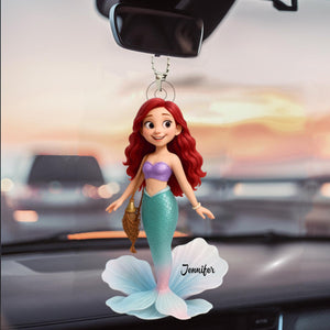 Pretty Cartoon Mermaid Personalized Acrylic Ornament, Gift For Her, Gift For Besties
