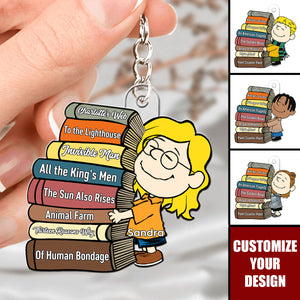 Custom Favorite Book Title - Personalized Acrylic Keychain, Gift For Book Lovers