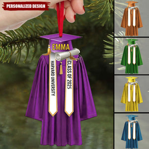 Personalized Graduation Ornaments Class of 2025 Graduation Gown Ornament Gifts