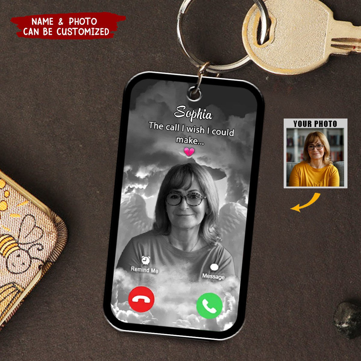 The Call I Wish I Could Take Memorial Gift For Family - Personalized Photo Keychain