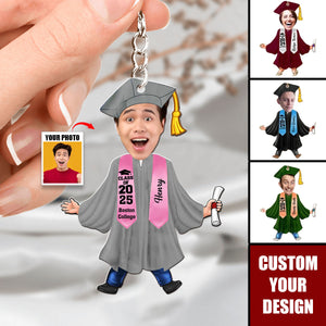 Custom Photo Graduation Gift - Personalized Keychain