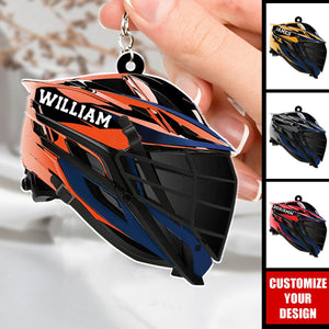 Lacrosse Helmet - Personalized Acrylic Keychain, Gift For Lacrosse Player