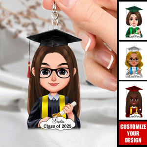 Graduation Cutie - Personalized Acrylic Keychain