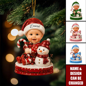 Baby First Christmas Ornament, Personalized Name 2026 Ornament