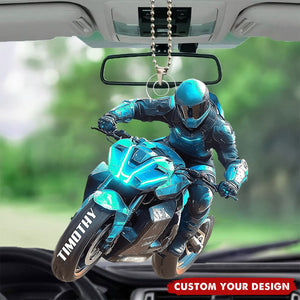 Futuristic Motorcycle Personalized Acrylic Ornament, Gift For Motor Lovers