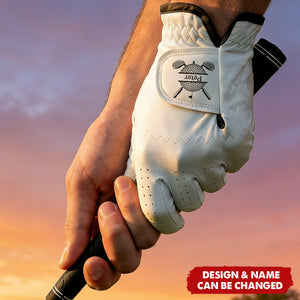 Personalized Initials Name Golf Glove - Gifts for Golfer, Dad, Husband, Golf Coach