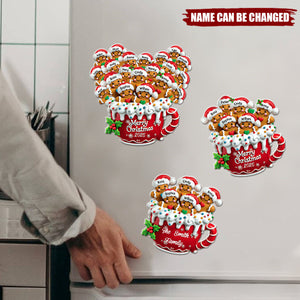 Merry Christmas - Personalized Gingerbread Acrylic Fridge Magnet