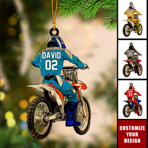 Personalized Motocross Dirt Bike Gifts Ornament for Bikers