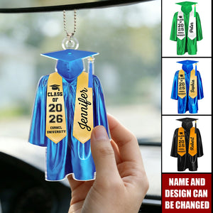Family Personalized Custom Car Ornament - Graduation Gift