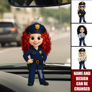 Custom Police Officer - Personalized Acrylic Ornament, Car Hanger, Gift For Law Enforcement