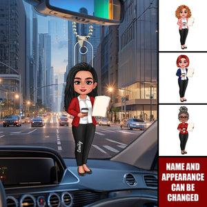 Beautiful Teacher - Personalized Memorial Acrylic Car Ornament