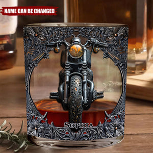Biker Whiskey - Personalized Whiskey Glass