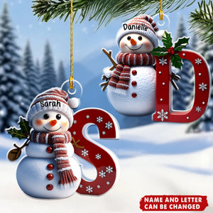 Snowman Merry Christmas - Personalized Christmas Acrylic Ornament