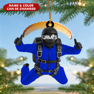 Sky Diving - Personalized Christmas Acrylic Ornament