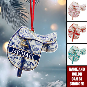 Equestrian Saddle - Personalized Christmas Acrylic Ornament
