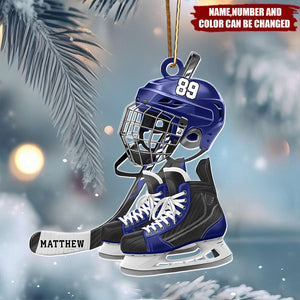 Hockey - Personalized Christmas Acrylic Ornament