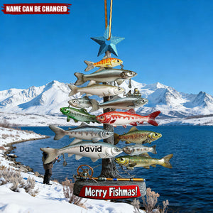 Merry Fishmas - Personalized Christmas Acrylic Ornament