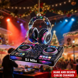DJ Controller - Personalized Christmas Acrylic Ornament, Gift For DJ & Music Lover