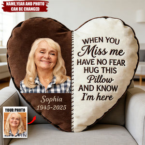 In Loving Memory - Personalized Memorial Faux Fur Shaped Pillow