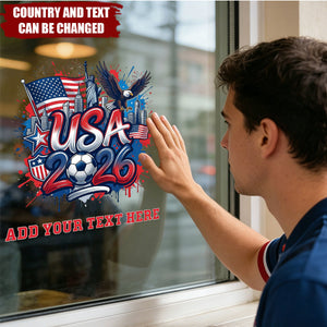USA 2026 Soccer Fan Custom Sticker - Personalized with Your Text