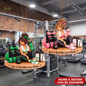 Personalized Fitness Gym Girl Acrylic Ornament -Gift For Fitness Coach & Gym Lover