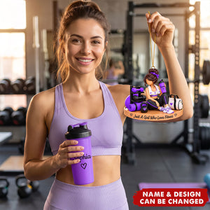Personalized Fitness Gym Girl Acrylic Ornament -Gift For Fitness Coach & Gym Lover