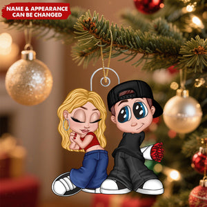 Y2K Couple Personalized Christmas Ornament - Perfect Gift For Him, For Her