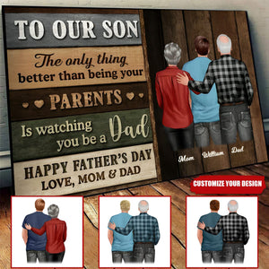 Colored Wood Pallets To My Son Happy Father's Day Personalized Poster