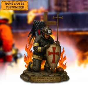 Knight Templar Gifts For Firefighter - Personalized Acrylic Plaque