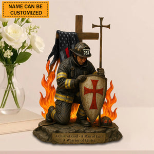 Knight Templar Gifts For Firefighter - Personalized Acrylic Plaque