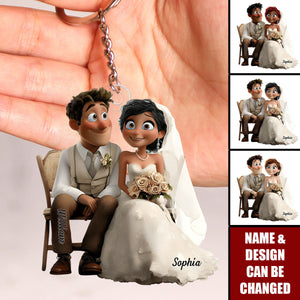 Happily Ever After - Personalized Couple Keychain