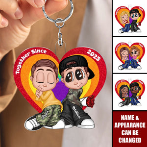 Y2K Style LGBT Couple Key Accessories Personalized Keychain