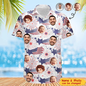 Family Cute Face - Personalized Photo Hawaiian Shirt