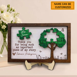 Custom Teacher Appreciation Gifts - Personalized 2-Layer Wooden Plaque