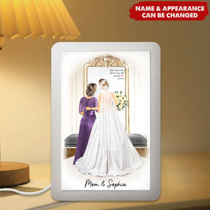 Personalized Cartoon Bride And Mom LED Photo Night Light