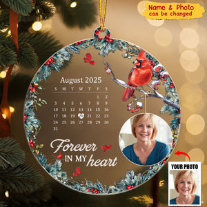 The Moment Your Heart Stopped Mine Changed Forever - Personalized Acrylic Photo Ornament