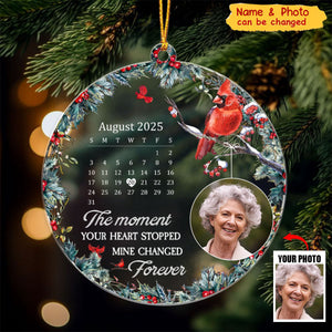 The Moment Your Heart Stopped Mine Changed Forever - Personalized Acrylic Photo Ornament