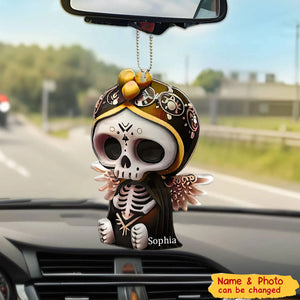 Cute Skull - Personalized Skull Car Ornament