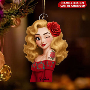 Hispanic Woman Hispanic Month - Personalized Acrylic Ornament