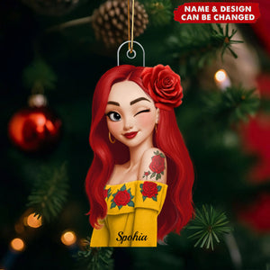 Hispanic Woman Hispanic Month - Personalized Acrylic Ornament